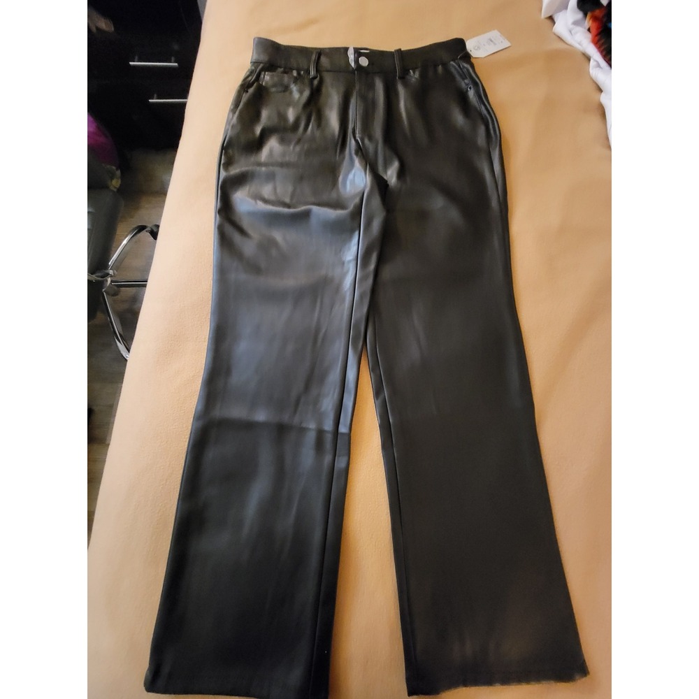 Time & Tru HR‎ Leather Pant Black Soot Size 14